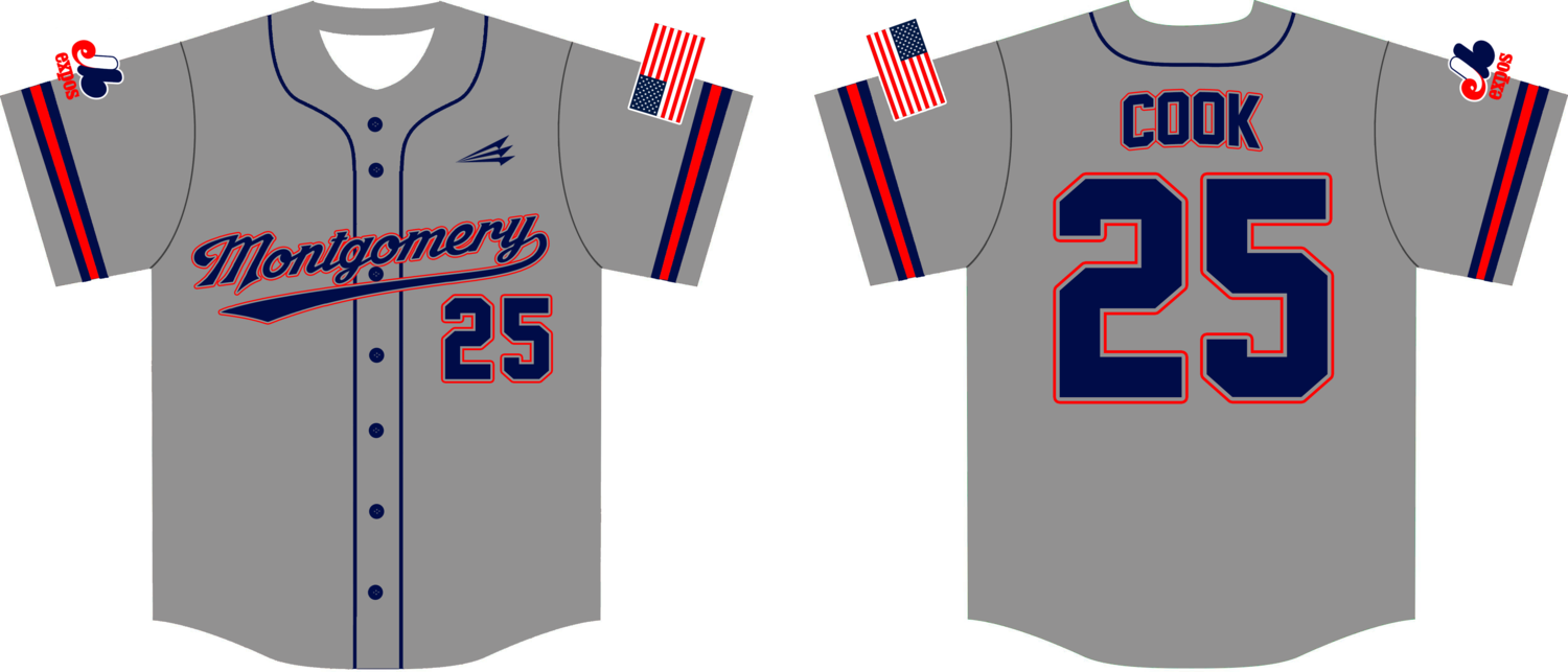 Montgomery Expos Custom NanoDri Baseball Jersey #1C