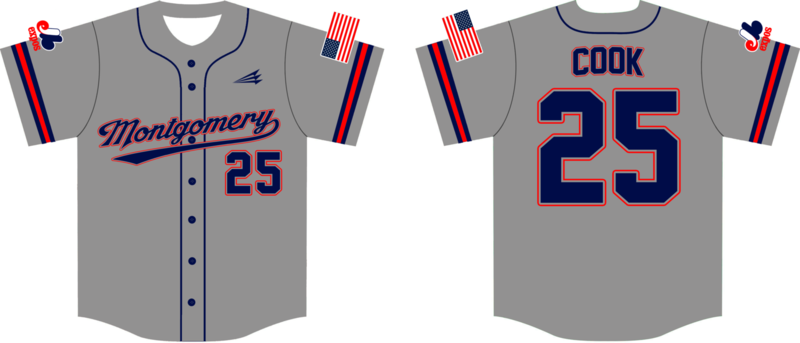 Montgomery Expos Custom NanoDri Baseball Jersey #1C