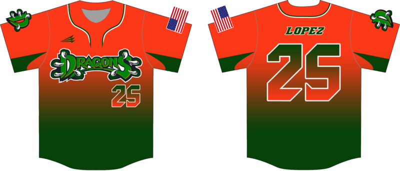 Northeast Dragons Custom HexaFlex Baseball Jersey #9
