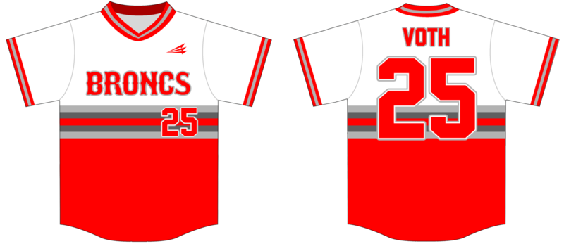 Kremlin-Hillsdale Broncs Custom Hexaflex Baseball Jersey #1