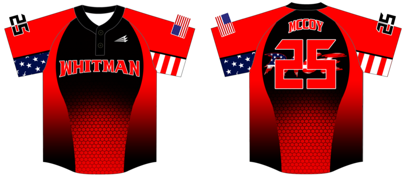 Whitman Rage Custom HexaFlex Baseball Jersey #5B
