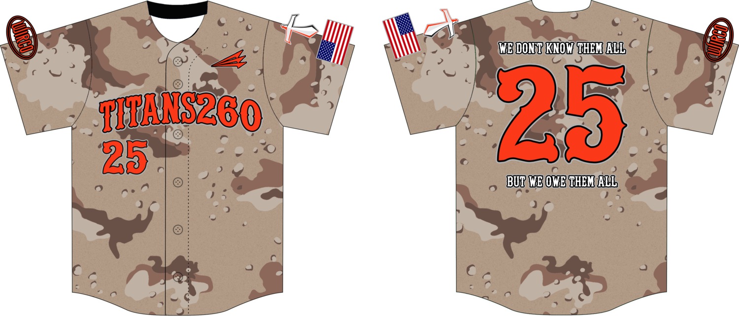 Titans 260 Custom HexaFlex Baseball Jersey #1