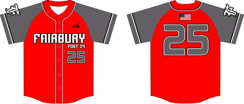 Fairbury Legion Custom Hexaflex Baseball Jersey #3B