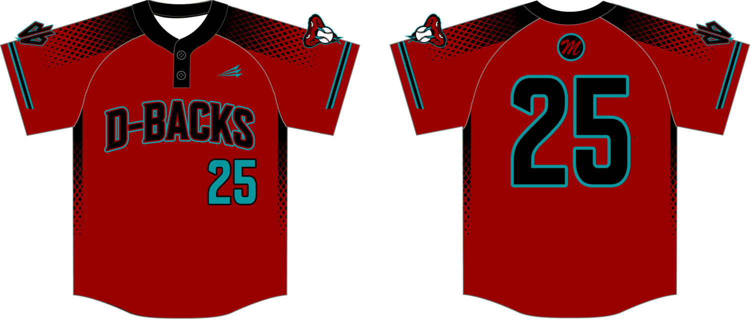 MMBL Diamondbacks Custom Nanodri Baseball Jersey #1