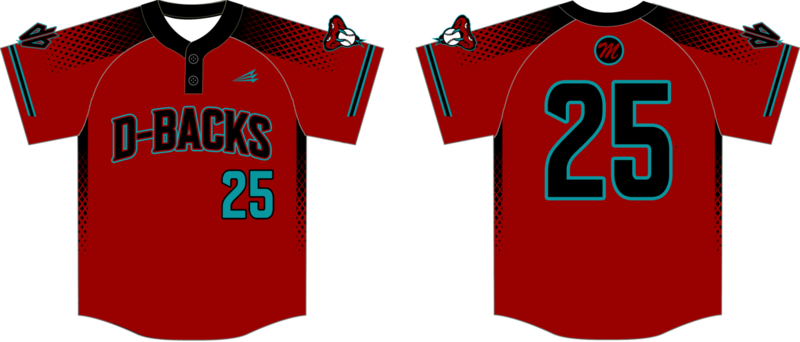 MMBL Diamondbacks Custom Nanodri Baseball Jersey #1