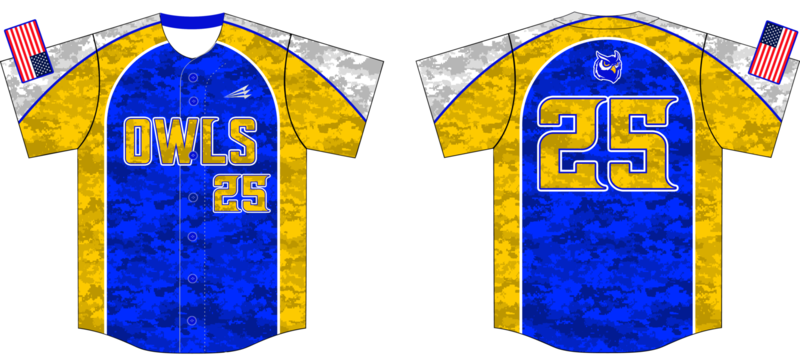 Reagan County Owls Custom Hexaflex Baseball Jersey #7C