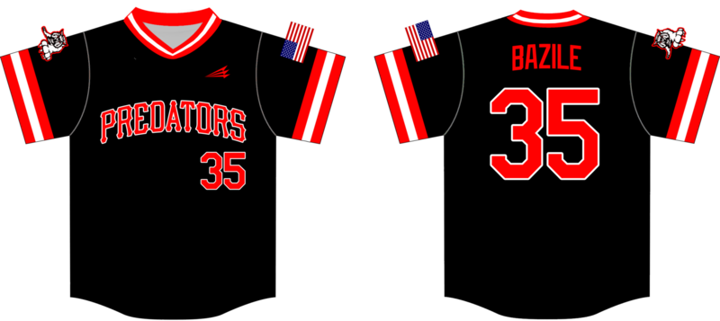 Southern Illinois Predators Custom HexaFlex Baseball Jersey #6D