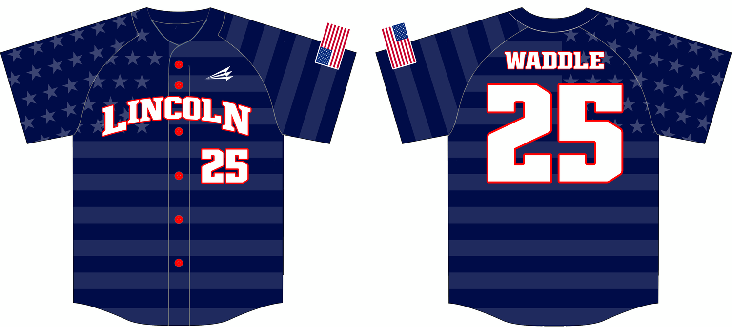 Lincoln Nation Custom NanoDri Baseball Jersey #2