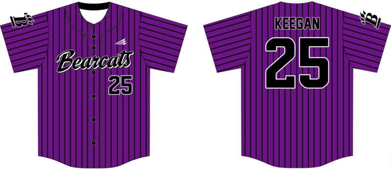 Ballston Bearcats Custom HexaFlex Baseball Jersey Design 2