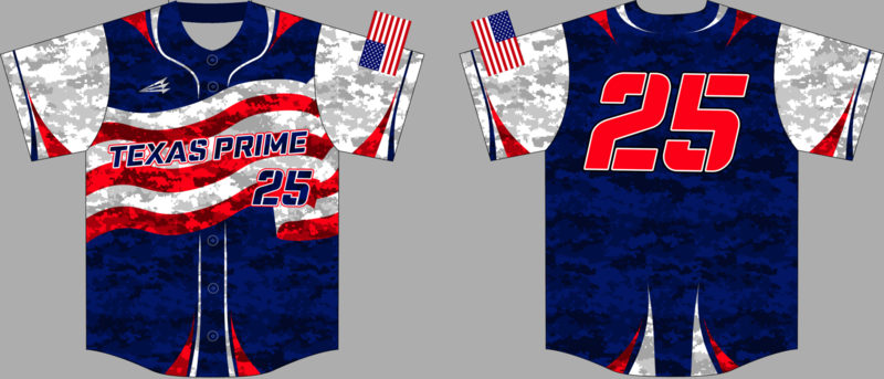 Texas Prime Custom HexaFlex Baseball Jersey #1c