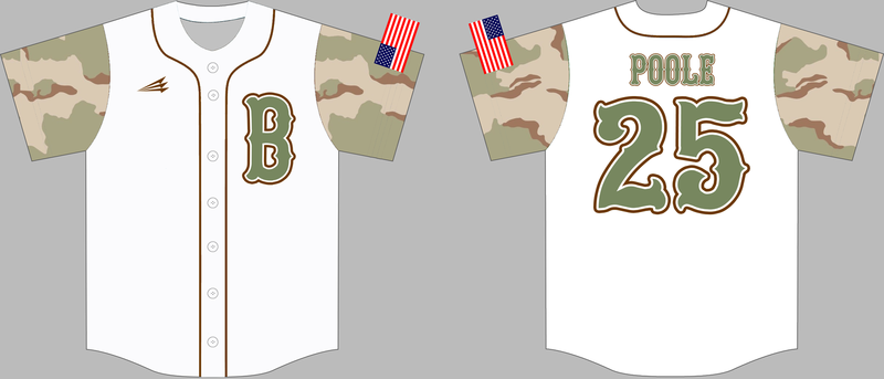 Los Bravos Custom NanoDri Baseball Jersey #3B