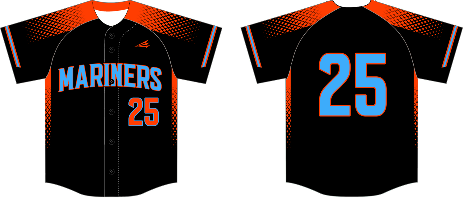 West Michigan Mariners Custom HexaFlex Baseball  Jersey #7