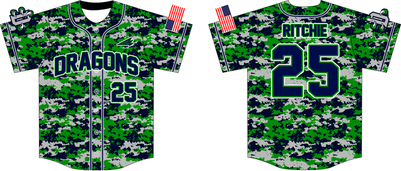 Cincinnati Dragons NanoDri Custom Baseball Jersey #1F