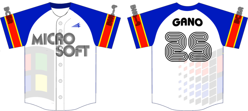 Microsoft Custom Hexaflex Baseball Jersey #8B