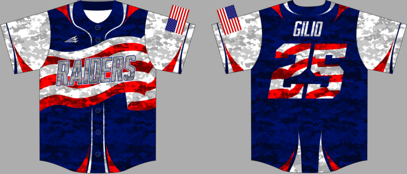 Raiders Custom HexaFlex Baseball Jersey Design #3