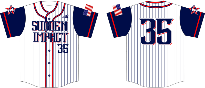 Sudden Impact (Smith) Custom HexaFlex Baseball Jersey #1B