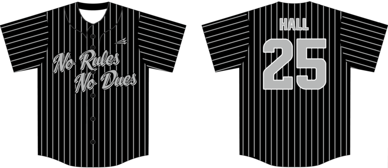No Rules No Dues Custom Hexaflex Baseball Jersey #2