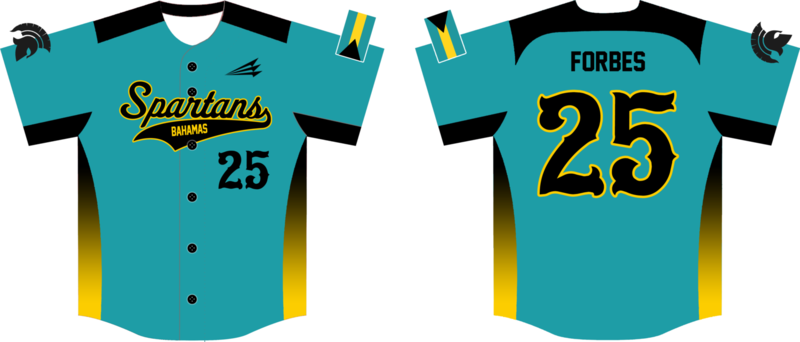 Bahamas Spartans Custom HexaFlex Baseball Jersey #1b