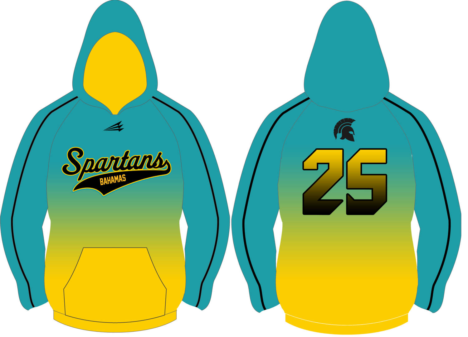 Bahamas Spartans Custom Vulcan Hoodie #VH1