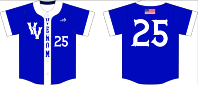 Virginia Venom Custom Hexaflex Baseball Jersey Design #2C