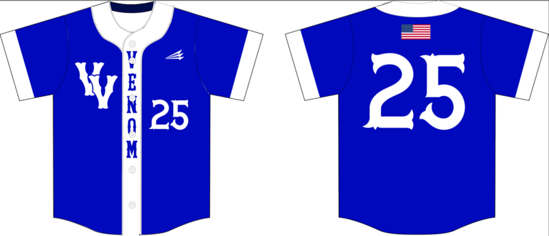 Virginia Venom Custom Hexaflex Baseball Jersey Design #2C