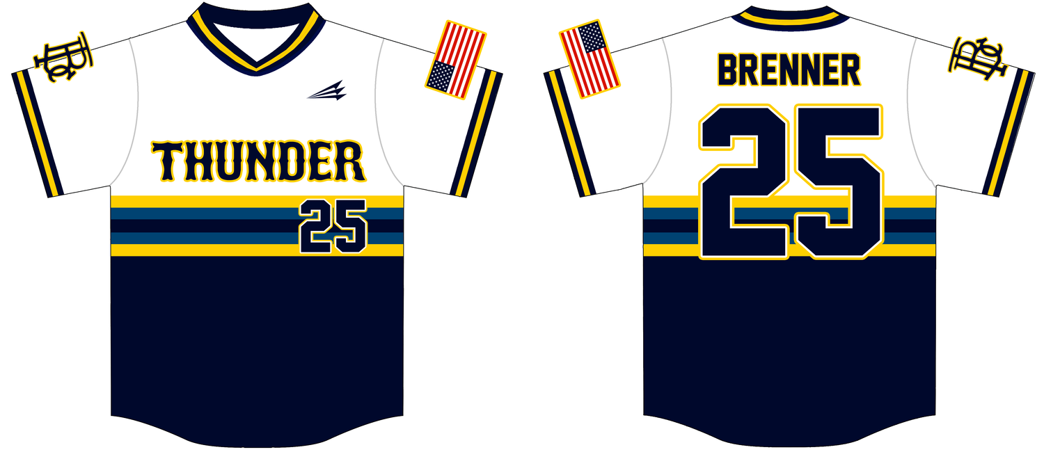 Thunder Baseball Club Custom Hexaflex Baseball Jersey #3