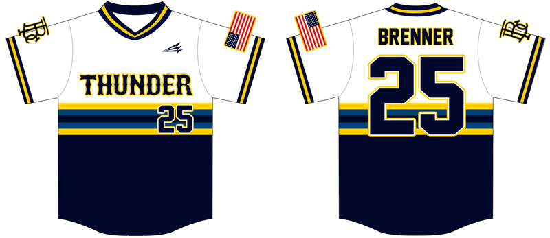 Thunder Baseball Club Custom Hexaflex Baseball Jersey #3