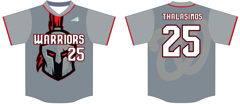 Warriors (Thalasinos) Custom HexaFlex Baseball Jersey #6