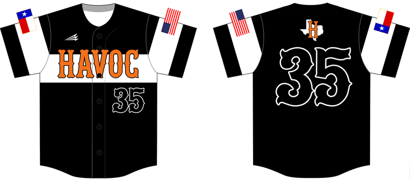 Texas Havoc Custom HexaFlex Baseball Jersey Design #3C