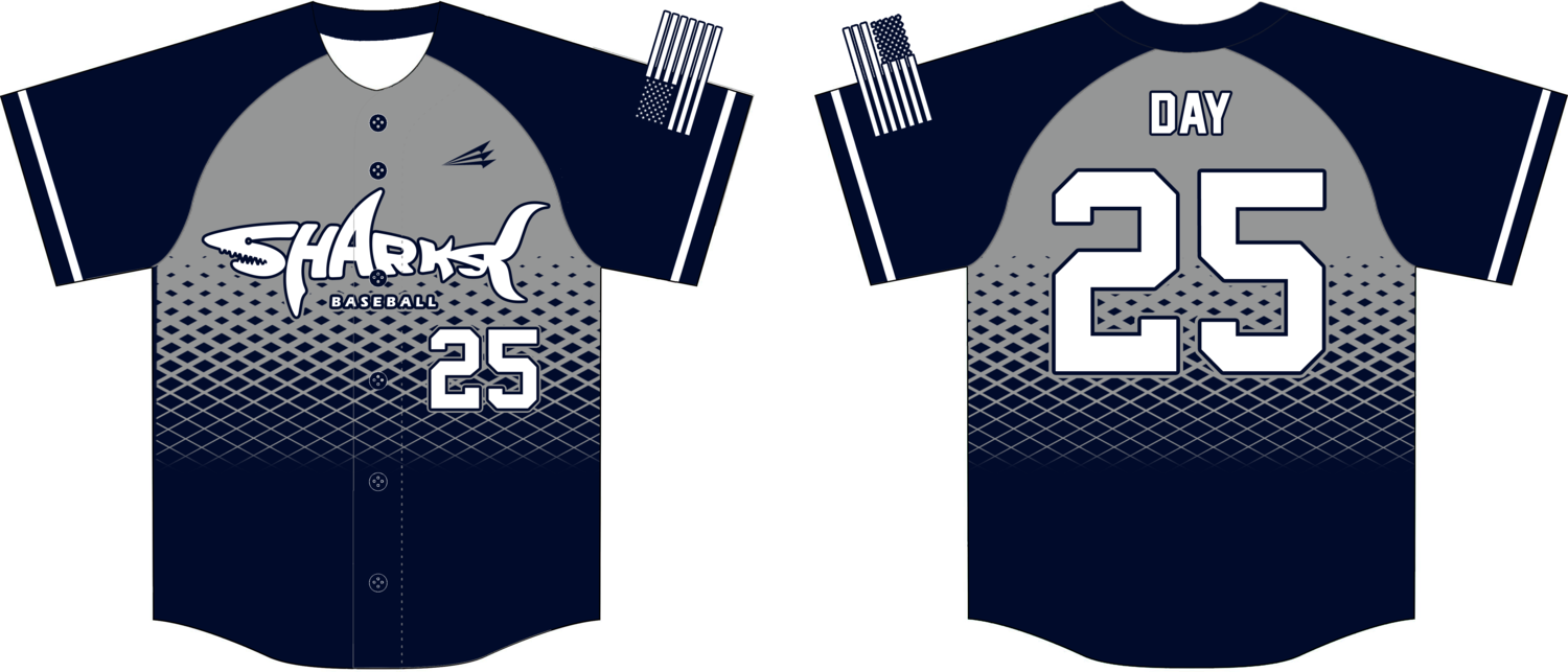 Sharks Baseball Custom NanoDri Baseball Jersey #8f