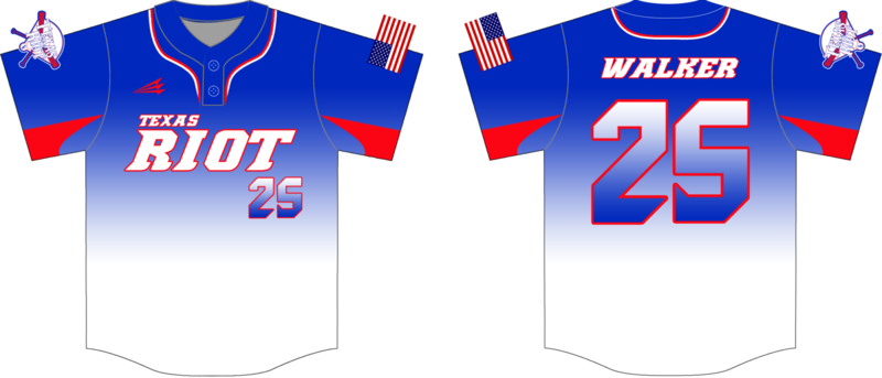 Texas Riot Custom HexaFlex Baseball Jersey #3B