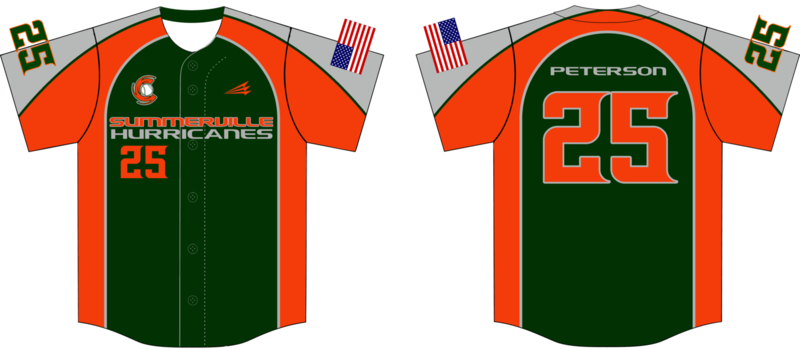 Summerville Hurricanes Custom HexaFlex Baseball Jersey #2