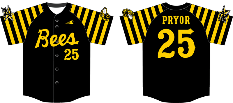 Rockstar Bees Custom Nanodri Baseball Jersey #1