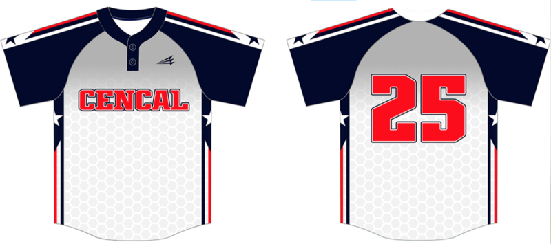 Cencal Athletics Custom NanoDri Baseball Jersey #1E
