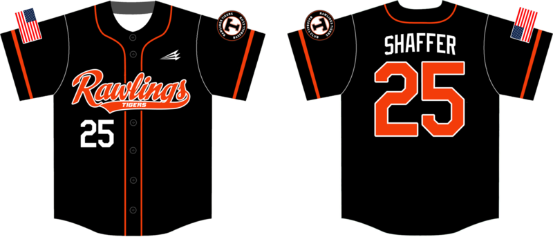Rawlings Tigers Custom HexaFlex Baseball Jersey Design #2D