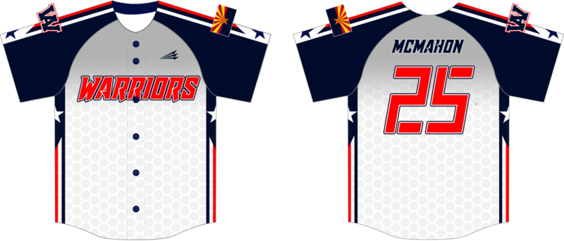 Warriors Baseball Academy Custom HexaFlex Baseball Jersey #1
