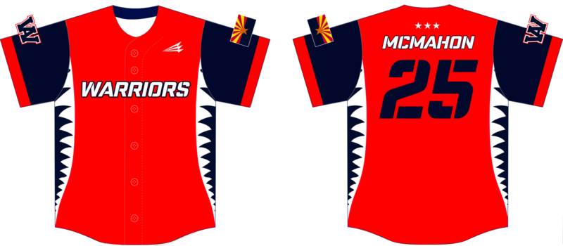 Warriors Baseball Academy Custom HexaFlex Baseball Jersey #2B