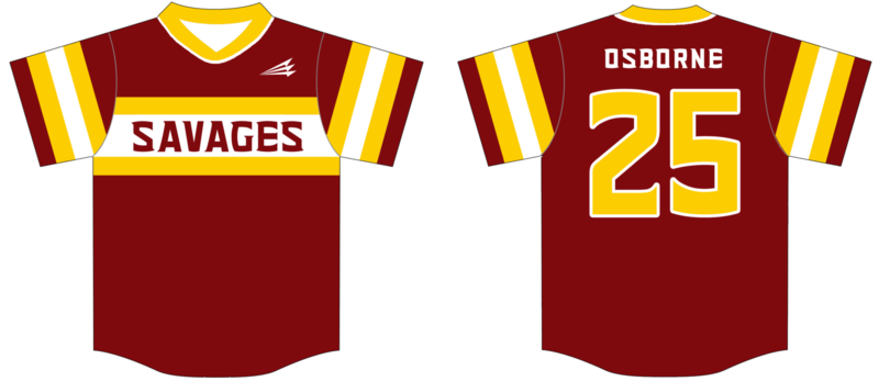 Savages (Osborne) Custom NanoDri Baseball Jersey #1c