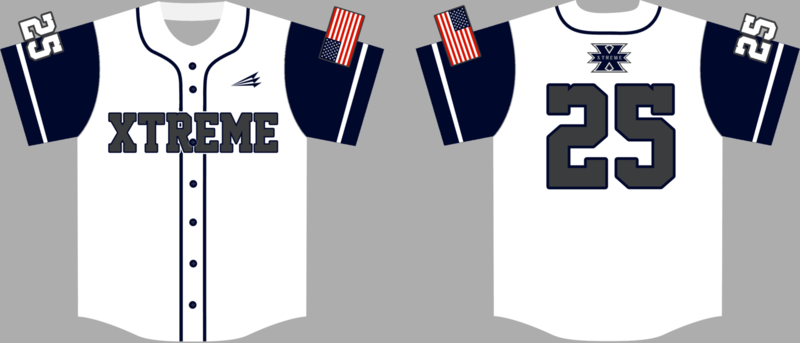 Los Angeles Xtreme Custom Hexaflex Fan Baseball Jersey #6 (Not for Game Use)