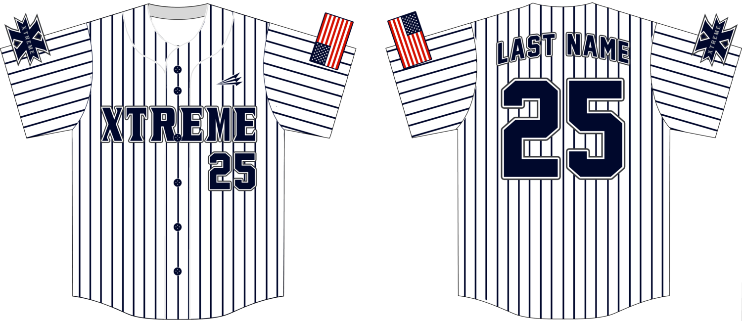 Los Angeles Xtreme Custom Hexaflex Fan Baseball Jersey #3 (Not for Game Use)