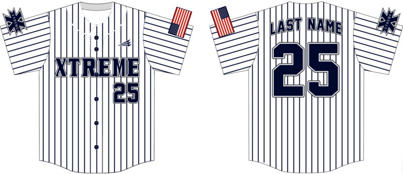 Los Angeles Xtreme Custom Hexaflex Fan Baseball Jersey #3 (Not for Game Use)