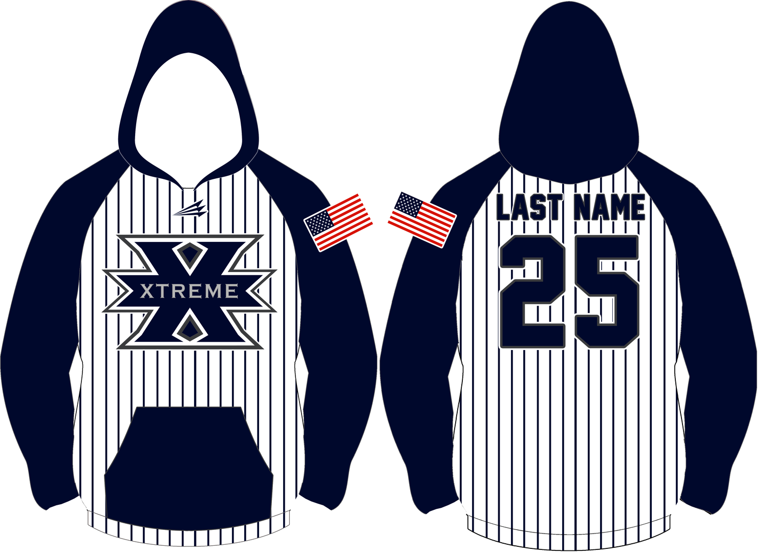 Los Angeles Xtreme Baseball Custom Vulcan Hoodie #VH3