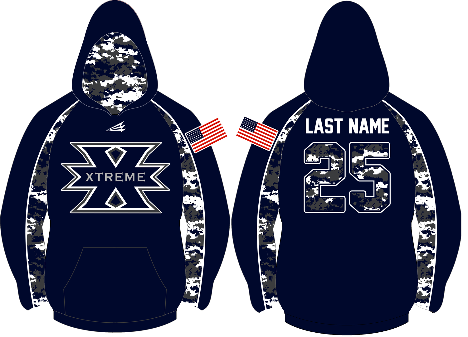 Los Angeles Xtreme Baseball Custom Vulcan Hoodie #VH4