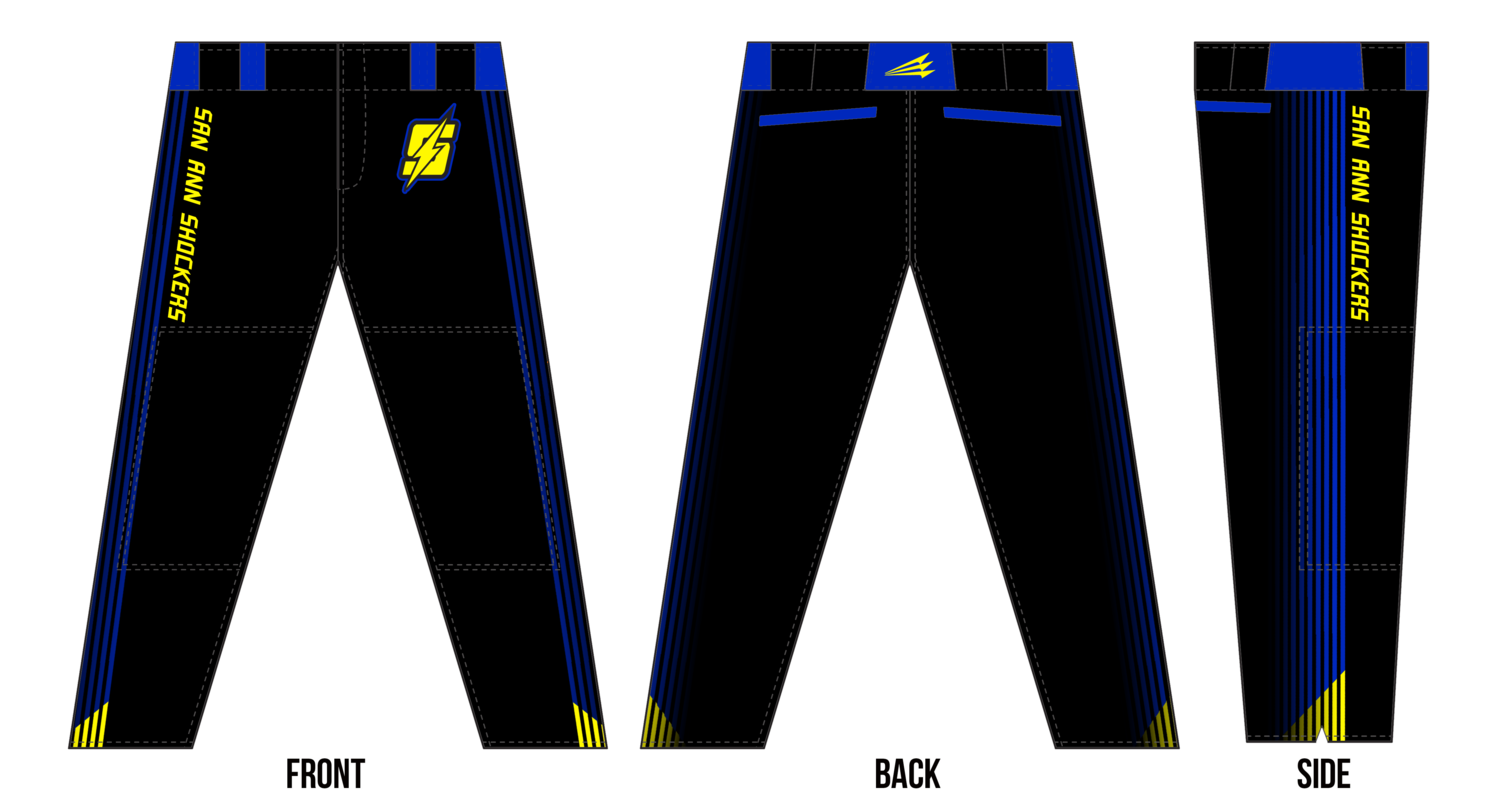 San Ann Shockers 10u Custom Stachman Elite Long Baseball Pants #BP4B
