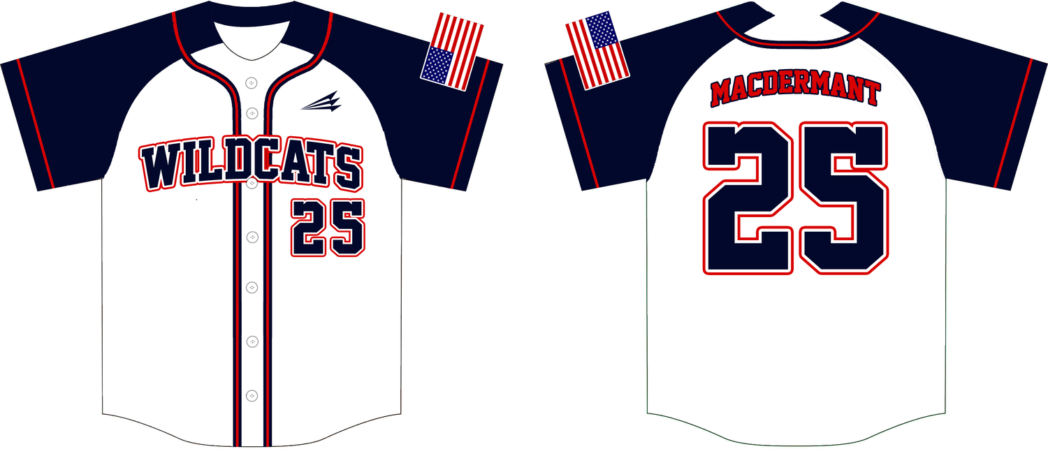 Wall Wildcats Custom NanoDri Baseball Jersey #2C