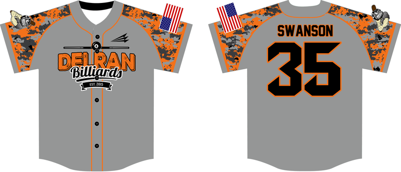 Delran Billiards Custom NanoDri Baseball Jersey #1D