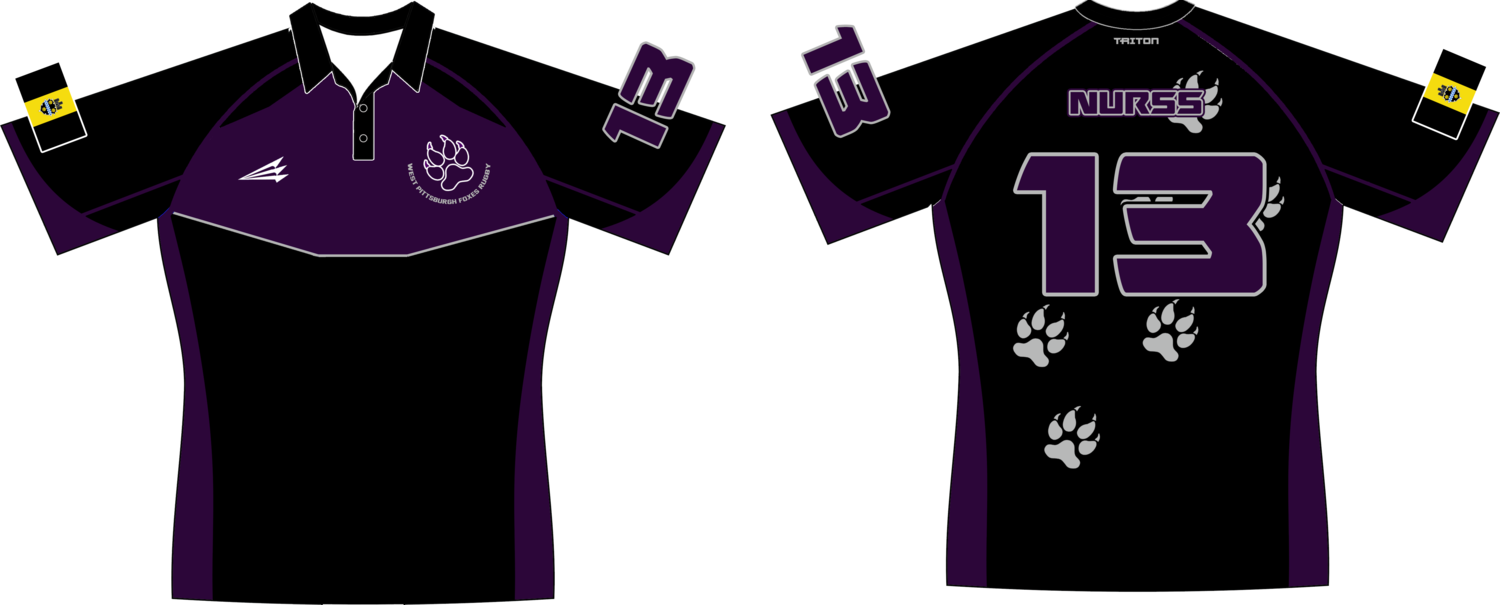 West Pittsburgh Foxes Custom Pro-Premier Rugby Jersey #12b