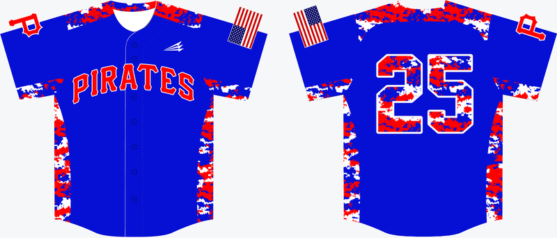 Pass Christian Pirates Custom HexaFlex Baseball Jersey #2