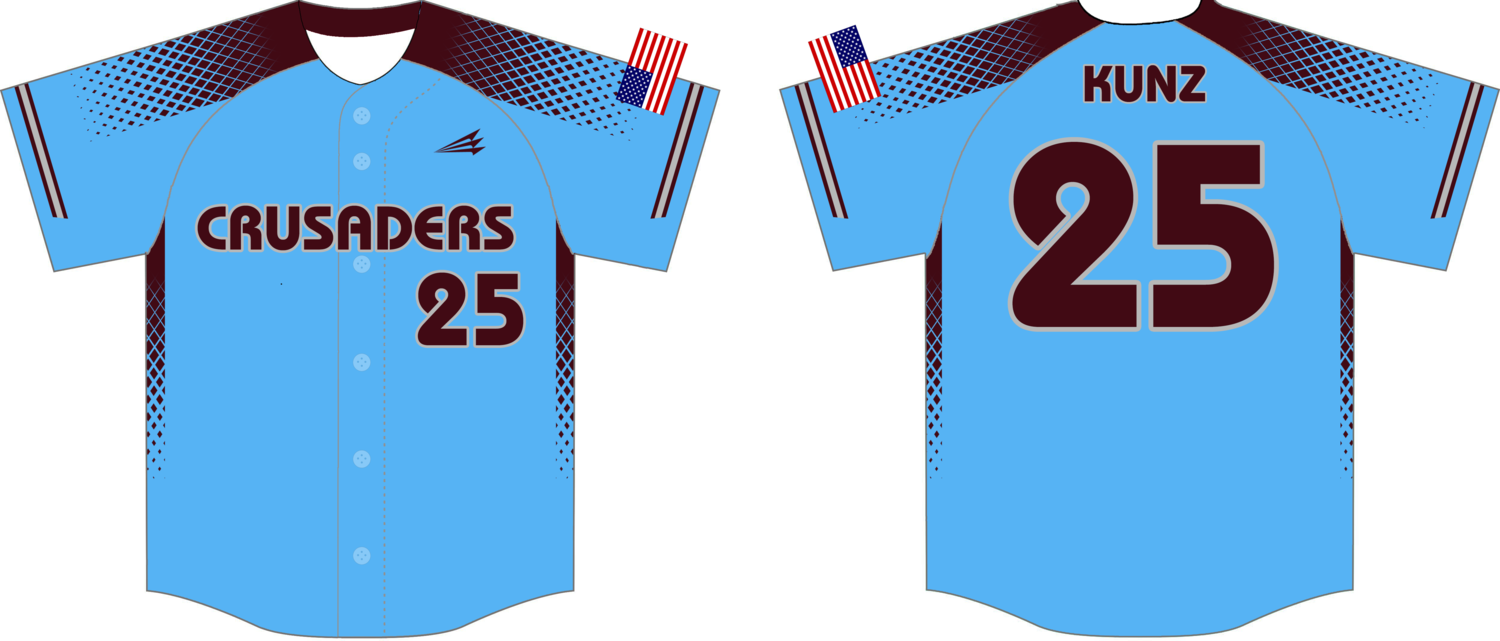 Manhattan Crusaders Custom HexaFlex Baseball Jersey #1C