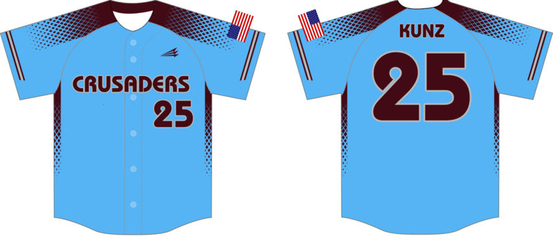 Manhattan Crusaders Custom HexaFlex Baseball Jersey #1C